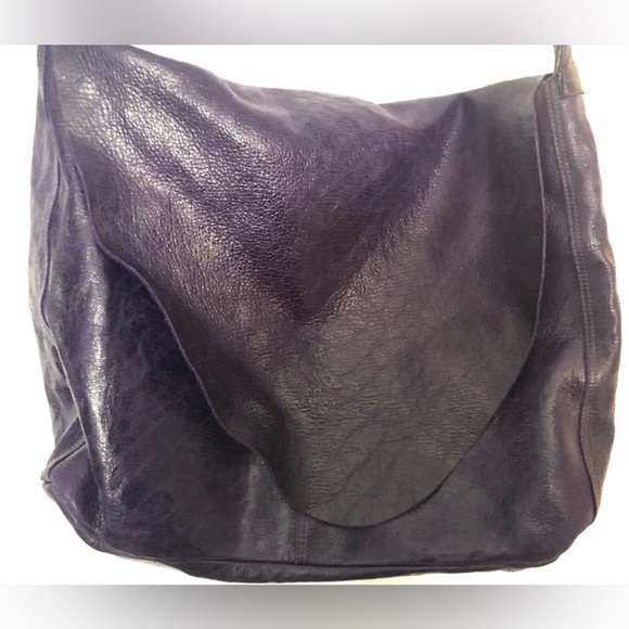 Miss mak purple soft leather reversible handbag - Picture 3 of 4